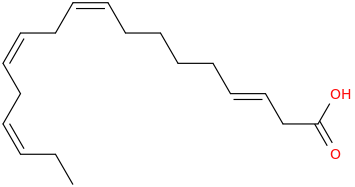 3,9,12,15 octadecatetraenoic acid, (e,z,z,z) 